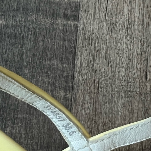 Prada Thongs Wedge Yellow Sandals Womens 6.5 Designer Heels 36.5 - Picture 8 of 8